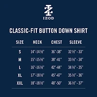 IZOD Performance Comfort Mens Long Sleeve Classic Fit Stretch Fabric Button-Down Shirt