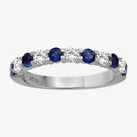 Womens Gemstone & 1/2 CT. T.W. Lab-Grown Diamond 10K Gold 2.5MM  Band