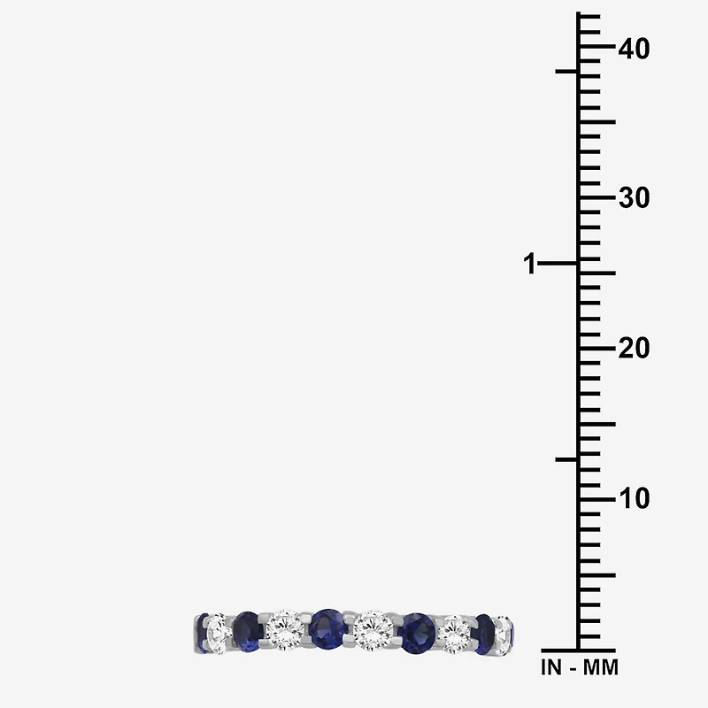 Womens Gemstone & 1/2 CT. T.W. Lab-Grown Diamond 10K Gold 2.5MM Band