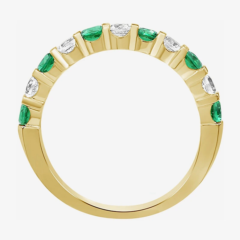 Womens Gemstone & 1/2 CT. T.W. Lab-Grown Diamond 10K Gold 2.5MM Band