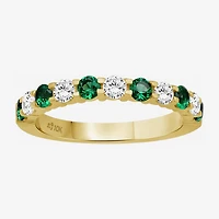 Womens Gemstone & 1/2 CT. T.W. Lab-Grown Diamond 10K Gold 2.5MM  Band