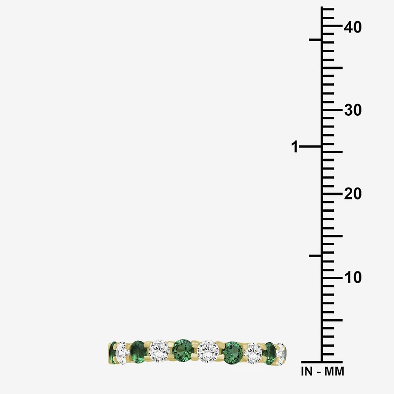 Womens Gemstone & 1/2 CT. T.W. Lab-Grown Diamond 10K Gold 2.5MM Band