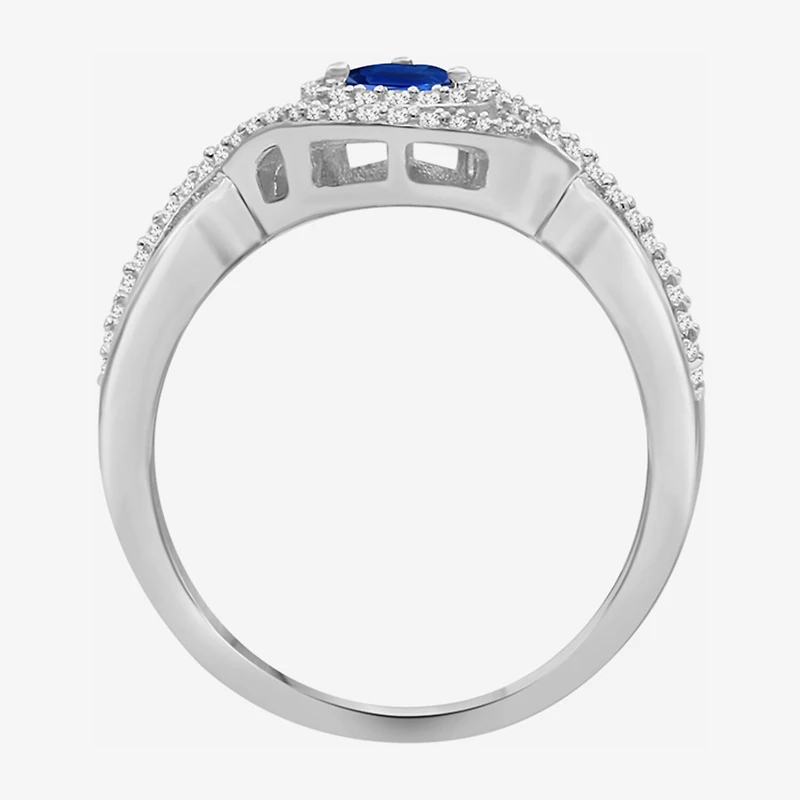 Womens Gemstone & 1/5 CT. T.W. Natural Diamond 10K Gold Pear Cocktail Ring