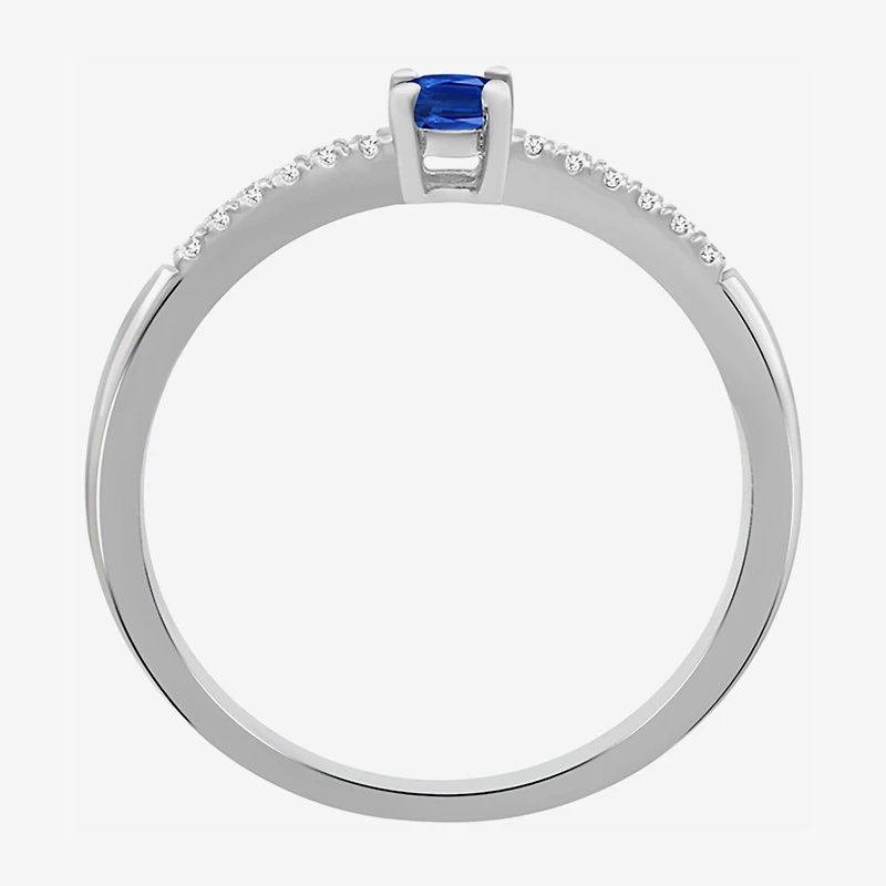Womens Gemstone & 1/10 CT. T.W. Natural Diamond 10K Gold Cocktail Ring