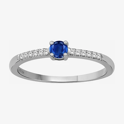 Womens Gemstone & 1/10 CT. T.W. Natural Diamond 10K Gold Cocktail Ring