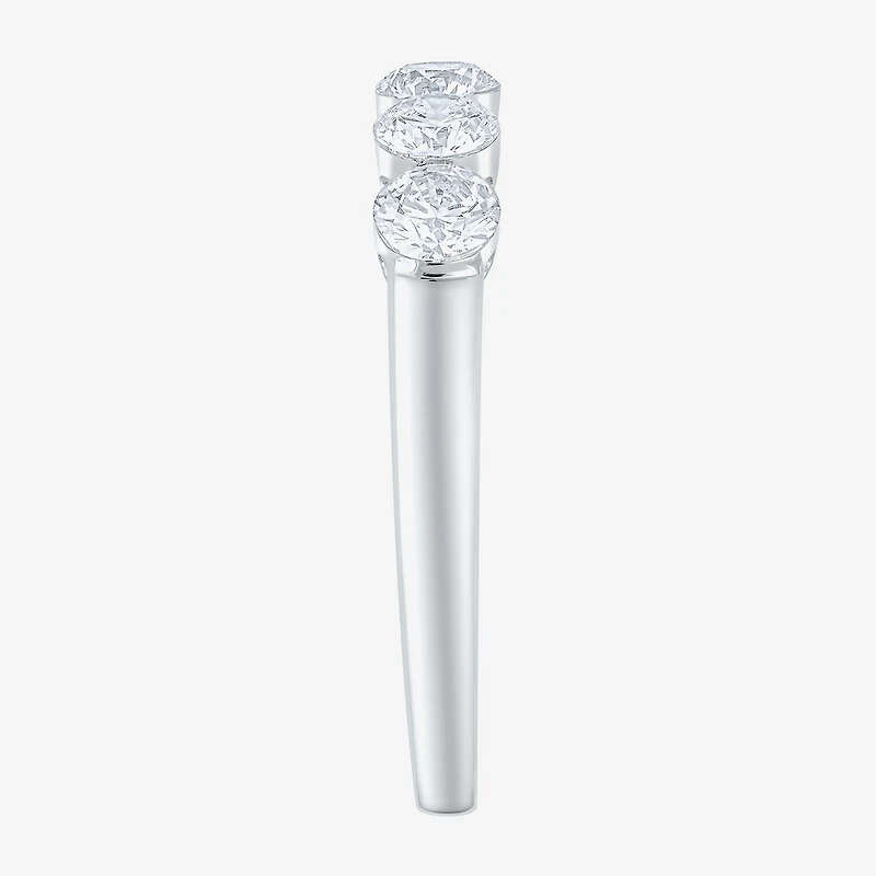 Floating Diamonds (F / Vs2) Womens 3.5MM 1 CT. T.W. Lab Grown White Diamond 14K Gold 5-Stone Anniversary Band