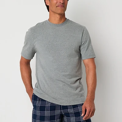 Stafford Mens Crew Neck Short Sleeve Pajama Top