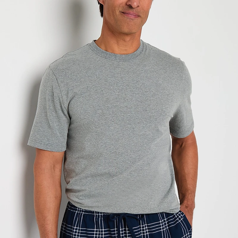 Stafford Mens Crew Neck Short Sleeve Pajama Top