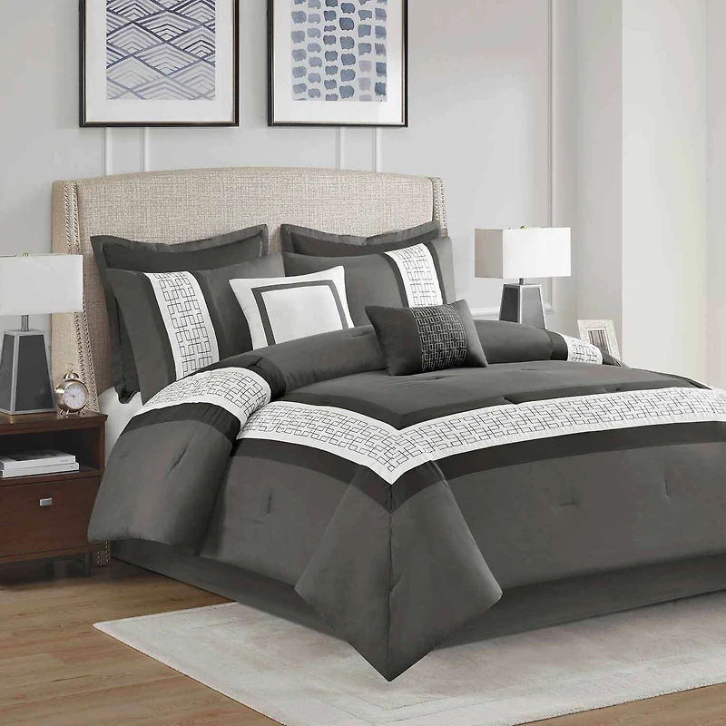 510 Design Kingwood 8-pc. Midweight Embroidered Comforter Set