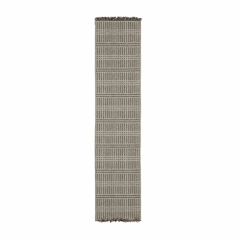 Covington Home Geneva Geometric Lines 22"X90" Indoor Outdoor Rectangular Runner