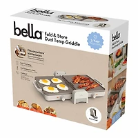 bella Fold & Store Dual Temp Griddle, Fits-anywhere™ kitchenware