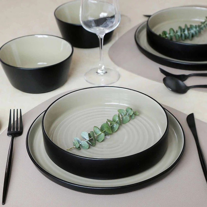 Stone + Lain Elica 24-pc. Stoneware Dinnerware Set