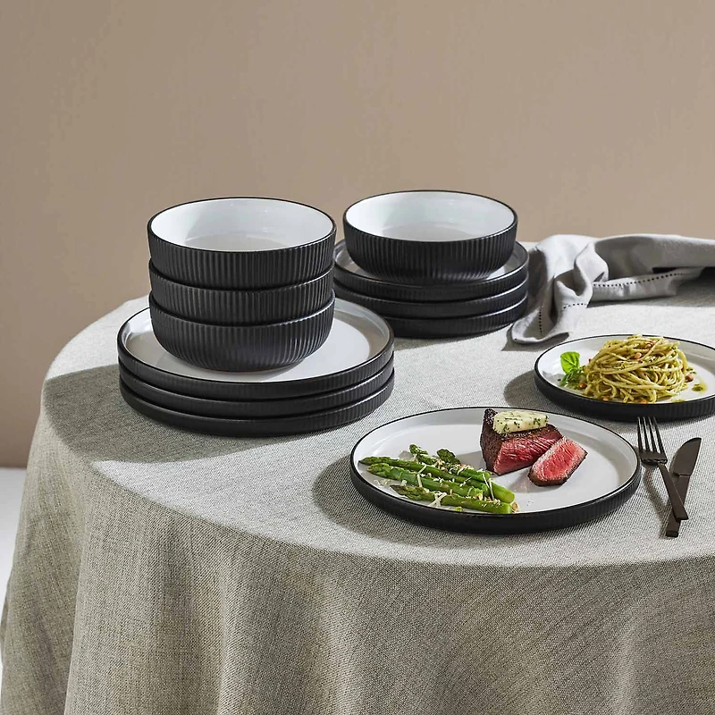 Christian Siriano New York Laro Set Of 24-pc. Stoneware Dinnerware Set