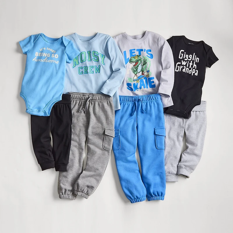 Okie Dokie Cargo Toddler & Little Boys Cuffed Regular Fit French Terry Jogger Pant