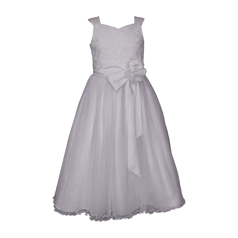 Bonnie Jean Little & Big Kid Girls Short Sleeve Cap Satin Fit + Flare Dress