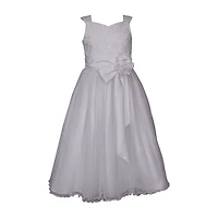 Bonnie Jean Little & Big Kid Girls Short Sleeve Cap Satin Fit + Flare Dress