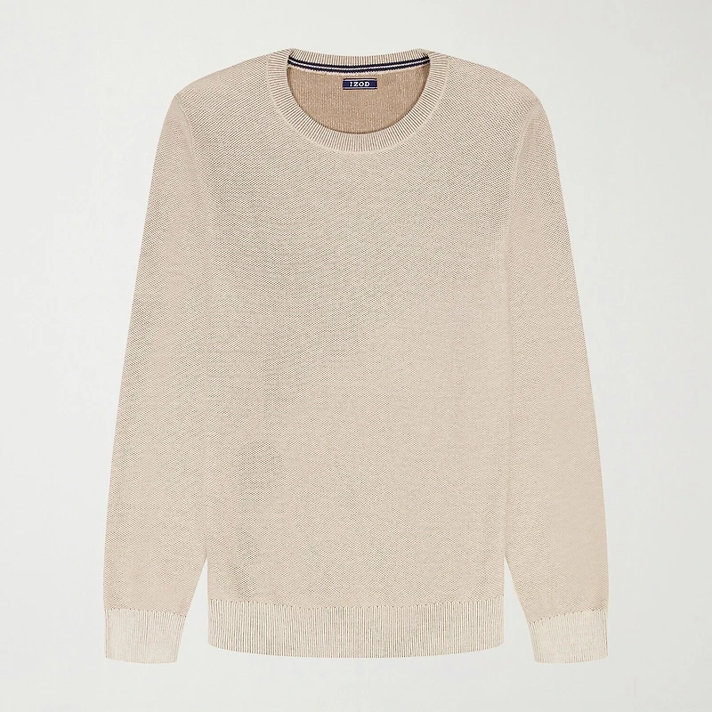 IZOD Honeycomb Mens Crew Neck Long Sleeve Pullover Sweater