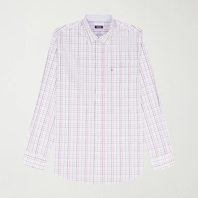 IZOD Performance Comfort Mens Long Sleeve Classic Fit Button-Down Shirt