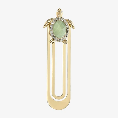 Monet Jewelry Turtle Green Glass Pin