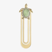Monet Jewelry Turtle Green Glass Pin