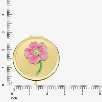 Monet Jewelry Gold Tone Flower Compact Mirror