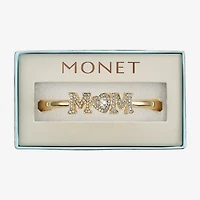 Monet Jewelry Mom Womens Glass Heart Bangle Bracelet