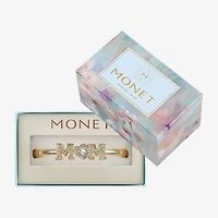 Monet Jewelry Mom Womens Glass Heart Bangle Bracelet