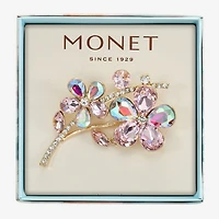 Monet Jewelry Pink Glass Pin