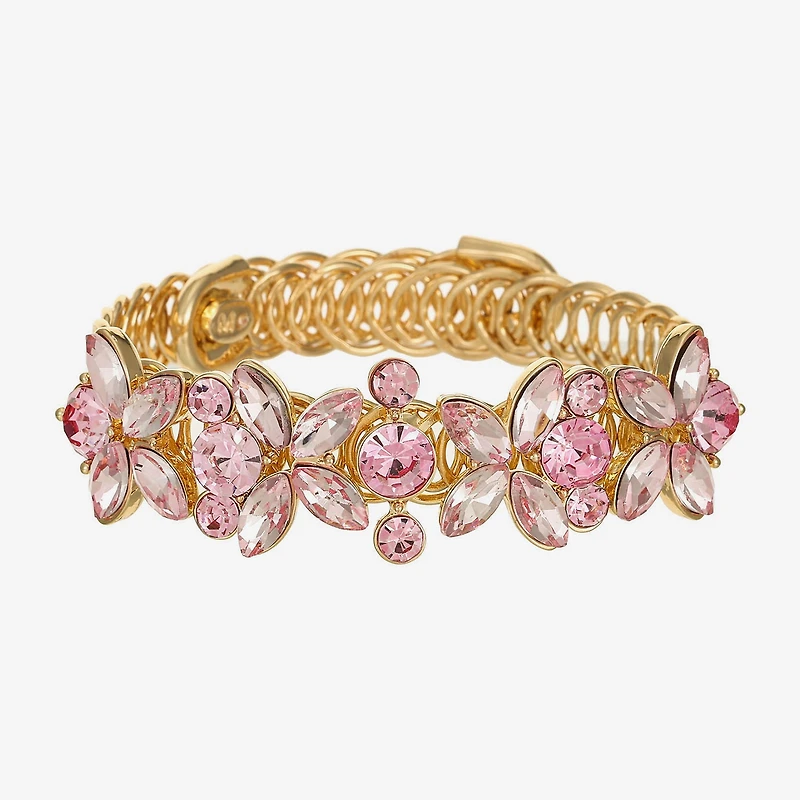 Monet Jewelry Womens Pink Glass Cuff Bracelet