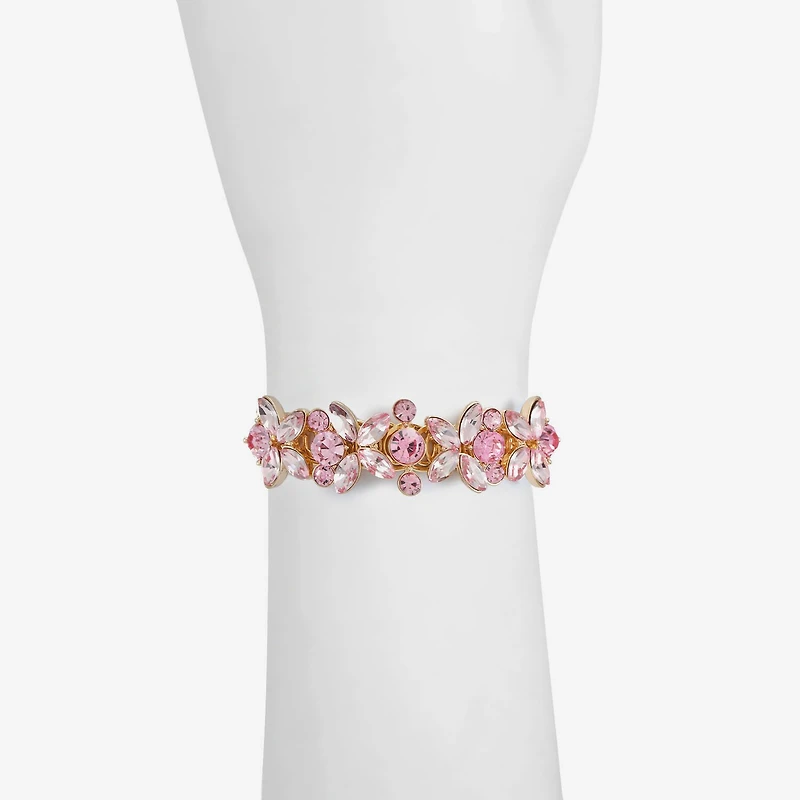 Monet Jewelry Womens Pink Glass Cuff Bracelet