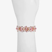 Monet Jewelry Womens Pink Glass Cuff Bracelet