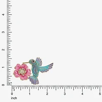 Monet Jewelry Hummingbird Multi Color Glass Pin