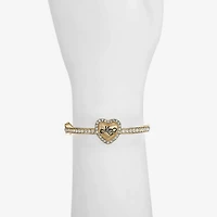 Monet Jewelry Mom Womens Glass Heart Bangle Bracelet