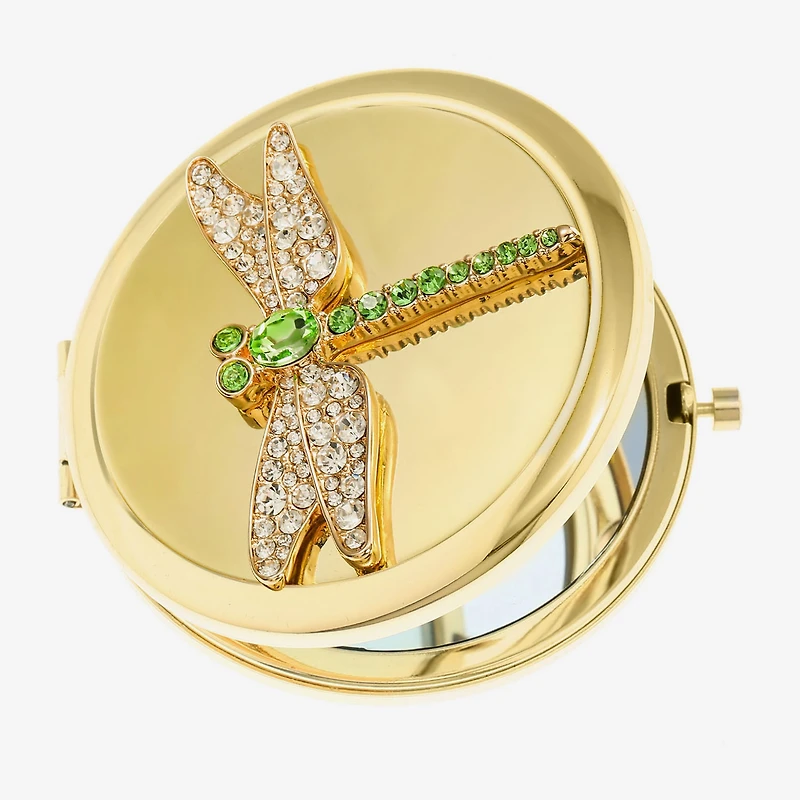 Monet Jewelry Dragonfly Gold Tone Compact Mirror