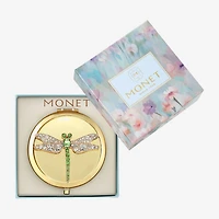 Monet Jewelry Dragonfly Gold Tone Compact Mirror