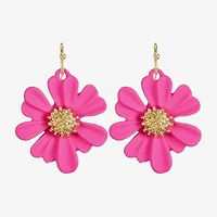 Liz Claiborne Womens Flower Drop Earrings