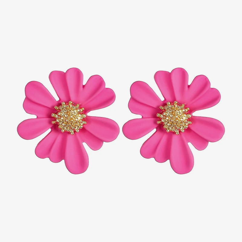Liz Claiborne 28.1mm Flower Stud Earrings