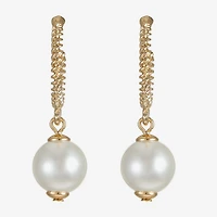 Liz Claiborne Womens Round Hypoallergenic Drop Earrings