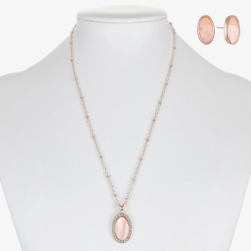 Liz Claiborne Womens Shell Oval 2-pc. Jewelry Set