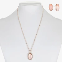 Liz Claiborne Womens Shell Oval 2-pc. Jewelry Set