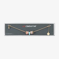 Liz Claiborne Womens Glass Charm Bracelet