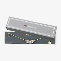 Liz Claiborne Womens Glass Charm Bracelet