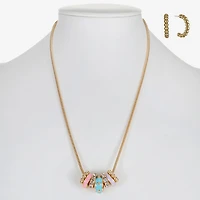 Liz Claiborne Womens Glass 2-pc. Jewelry Set