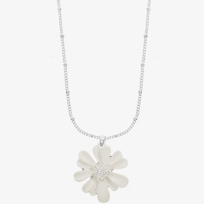 Liz Claiborne Womens Flower 17 Inch Pendant Necklace
