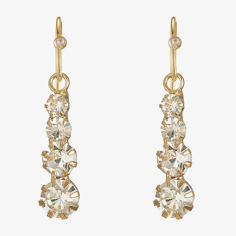 Monet Jewelry Womens Glass Round Drop Earrings