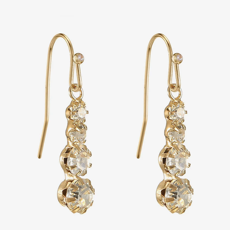 Monet Jewelry Womens Glass Round Drop Earrings