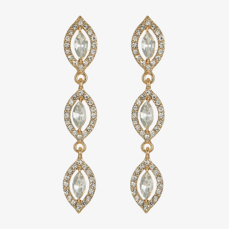 Monet Jewelry Womens Glass Marquise Hypoallergenic Drop Earrings
