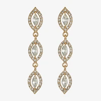 Monet Jewelry Womens Glass Marquise Hypoallergenic Drop Earrings
