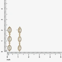 Monet Jewelry Womens Glass Marquise Hypoallergenic Drop Earrings