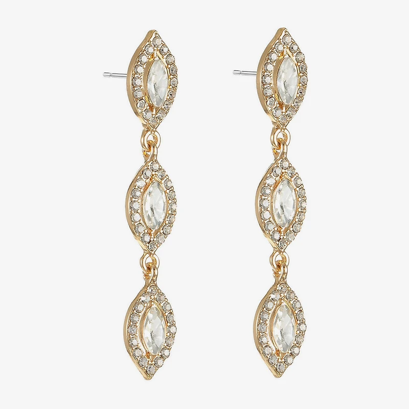 Monet Jewelry Womens Glass Marquise Hypoallergenic Drop Earrings